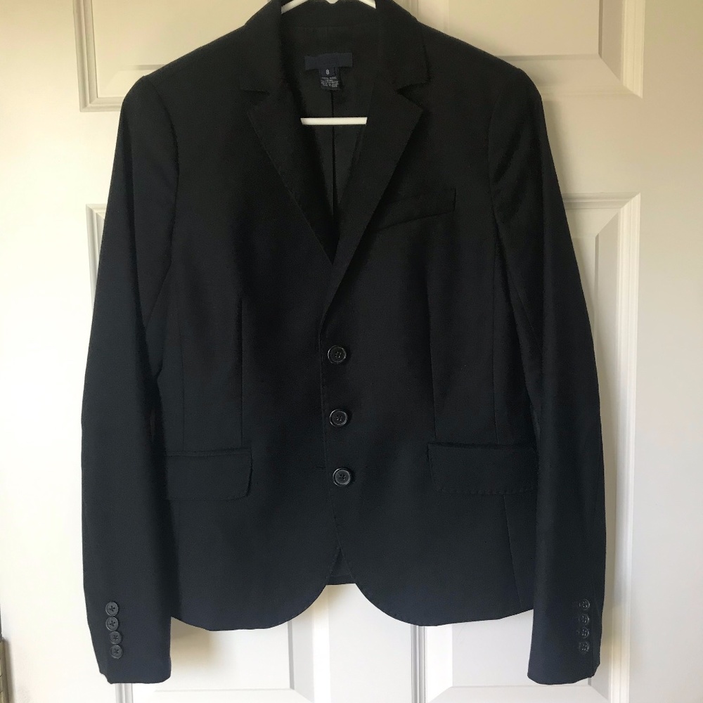 J Crew Lightweight Wool Fully Lined Navy Blazer